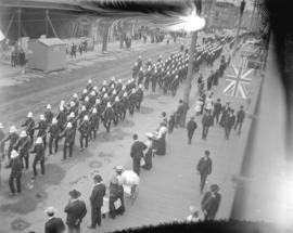 [5th Regiment of the Canadian Garrison Artillery marching in Dominion Day parade]