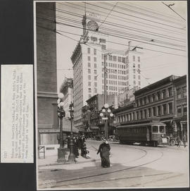 Robson and Granville looking N.E. [northeast]