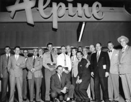 Group photo including C. Defieux, Capt. H.J.C. Terry, D. Dauphinee, and unidentified others