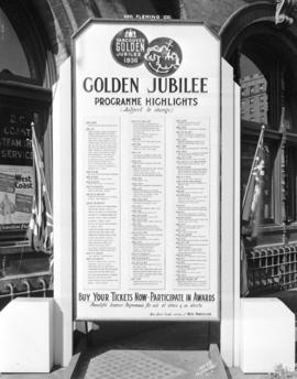 [Golden Jubilee programme highlights sign]