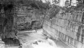 Part of Canyon Elk River near Elko, part of old Dewdney Trail on left bank