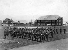 [101st Vancouver High School Cadet Corps on grounds of King Edward High School prior to departure...