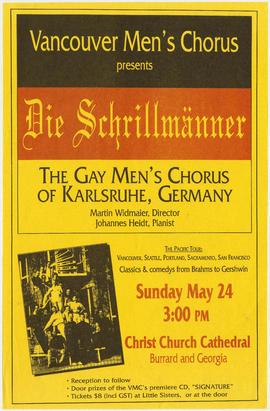 Vancouver Men's Chorus presents Die Schrillmanner : the Gay Men's Chorus of Karlsruhe, Germany