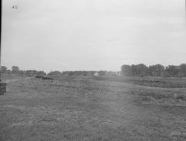 The railroad grade at the southeast end