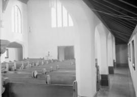 Interior of St. Michael's Church facing baptismal font