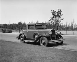 Shell Oil Co. - publicity photo [automobile on road - London, Super Shell campaign]