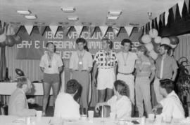 Vancouver Gay and Lesbian Summer Games : swimmers at banquet : picked by Roy