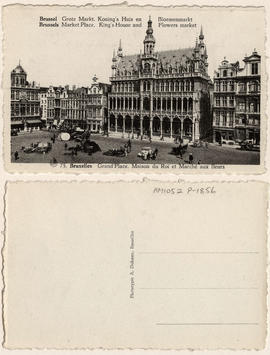 Brussels. Market Place. King's House and Flowers market