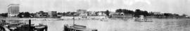 [View of English Bay Beach and bathhouses from the pier]