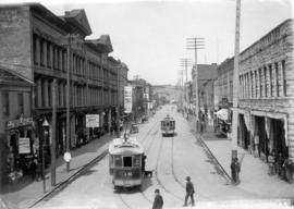 [View of Cordova Street looking west from Carrall Street]