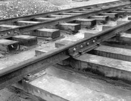 [Section of streetcar track and ties, from reconstruction of Hastings, Main, and Harris (Georgia)...