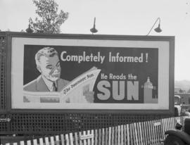 D.W. Laurie Ltd. : signboard [for] Vancouver Sun