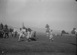 Finish of women's foot race