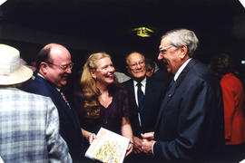 Nancy Chiavario, Roméo LeBlanc, and George Wainborn