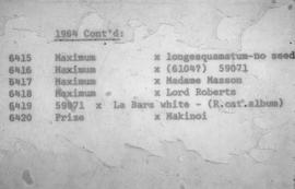 [Rhododendron Breeding Chart] 1964