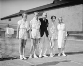 Canadian tennis championships, 1936 [four players and official]