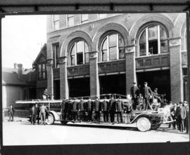 Fire station #2, with Webb electric, 4-wheel drive, gasoline driven engine