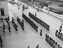 [Seaforth Highlanders at C.P.R. Station for visit of King George VI and Queen Elizabeth]