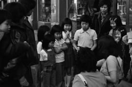 Susan Gam and Keeman Wong interviewing children on Pender Street