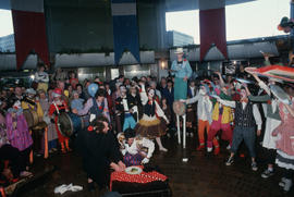 Performers in costume at Vancouver's 99th birthday celebration