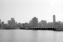 Vancouver skyline and waterfront from Stanley Park seawall