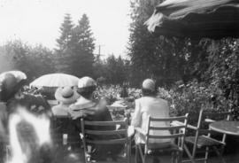 Guests at a garden party