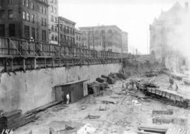 [Construction progress photograph of the third CPR station site]