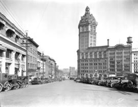 [View of Pender Street east of Cambie Street, showing the Sun Tower]