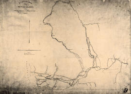Sketch map of part of British Columbia showing trails and routes of communication