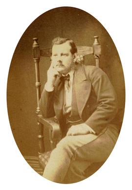 [Seated studio portrait of] Mr. I. B. Fisher, manager of the B.C. Bank