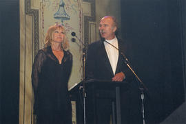 Susan and Michael Hogan presenting for the Theatre for Young Audience Award winners