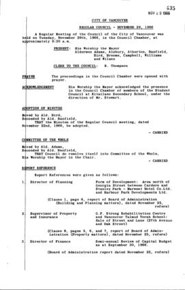 Council Meeting Minutes : Nov. 29, 1966
