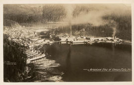 Aeroplane View of Ocean Falls, B.C.