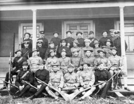 [Group portrait from] International Rifle Match between teams from the 2nd Regiment, National Gua...