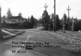 Pine Crescent and 33rd Avenue looking south