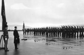 [John Buchan, The Lord Tweedsmuir reviews troops at Jericho Air Station]