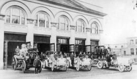 Auto Fire Brigade, Vancouver, B.C. [in front of Fire Hall No. 1 - Cordova Street and Gore Avenue]