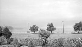 Kitsilano Beach from Major Matthews' residence, V-J Day