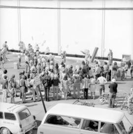 [A preview of the] International Circus [in the Shoppers Drug Mart parking lot in Kerrisdale]