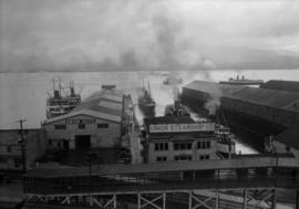 Union Steamship Co. office, dock and ships