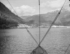 Prince Rupert : church and totem; fish nets and boats; CNR truck; halibut etc.