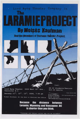Lord Byng Theatre Company in The Laramie Project by Moises Kaufman and the Members of Tectonic Th...