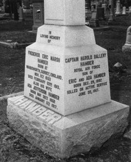 Hamber family gravestone