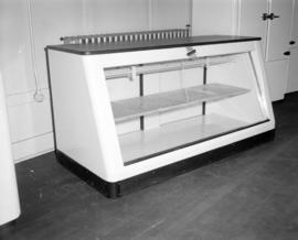 [Empty butchers' display freezer from Butt & Bowes Packers' and Butchers' Supplies Ltd.]