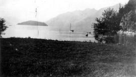 [View of water near George J. Fowler's summer home]