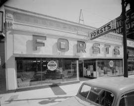 Forsts Ltd., Hastings St. : stores exteriors, North Van., Main St., Granville St.