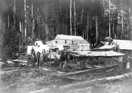 [A construction camp near Buntzen Lake]