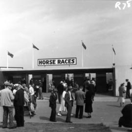 Gates to horse races and racetrack