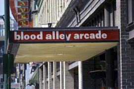 West Cordova Signs [Sign for Blood Alley Arcade]