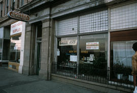 New Life Herbs and Power House Surplus storefronts in Edmonton Chinatown